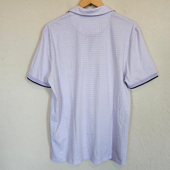 Ted Baker London Collared Lemsher Knit Stretch Polo Shirt Purple Size 5 Men's XL - Picture 2 of 9
